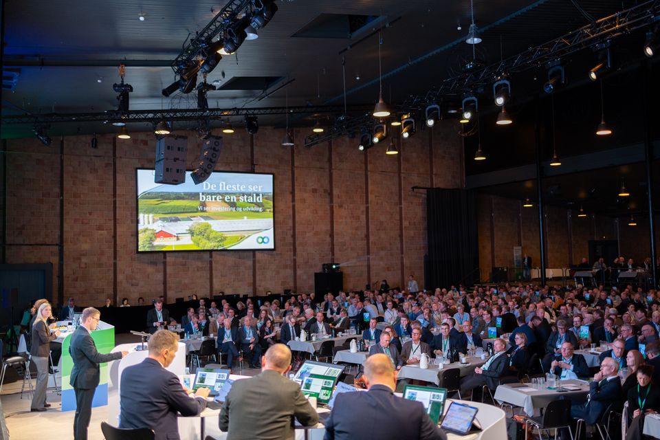 Billedet er fra Landbrug & Fødevarers delegeretmøde i 2024. På stormødet i Odense ventes mere end 4.000 deltagere Foto: L&F